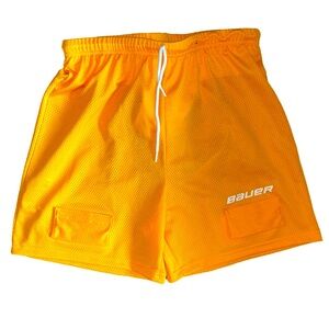 Bauer Yellow Mesh Athletic Shorts